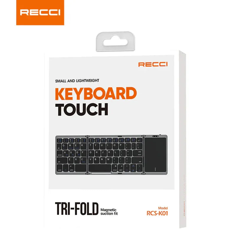 RECCI Touch Mouse & Keyboard Wireless | RCS-K01 - Tri-Fold - Local Warranty