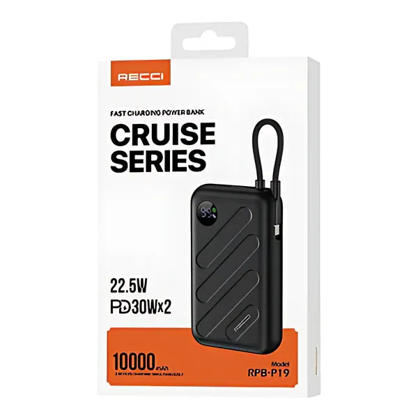 Power Bank 30W RECCI 10,000mAh Cruise Series RPB-P19 - Local Warranty
