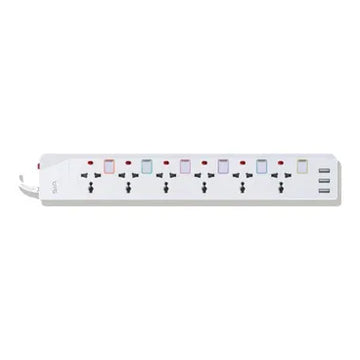 SIA Power Strip - 3 USB-A Ports - 6 AC Outlets | SI-PS003W - Local Warranty