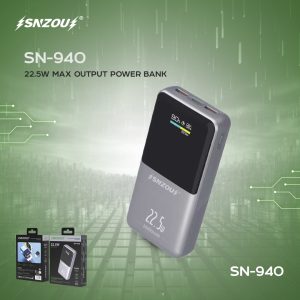 SNZOU POWER BANK 20000 MAH 22.5W SN-940 warranty 1 year
