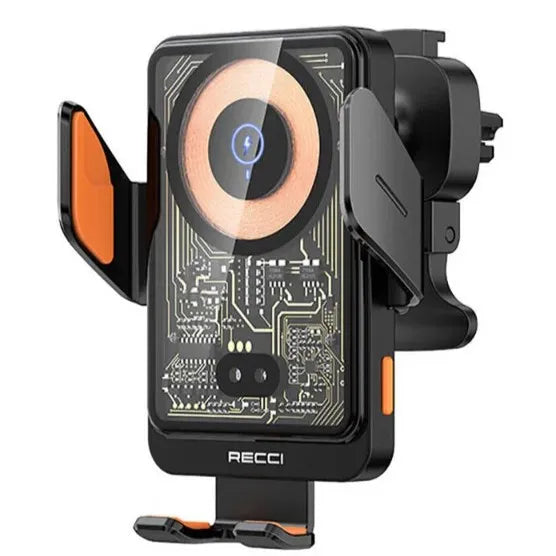 Wireless Charger and Car Holder RECCI 15W RHO-C38 - Local Warranty
