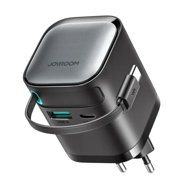 Adapter GaN 65W JOYROOM JR-Q2EU - With Retractable Cable - Local Warranty