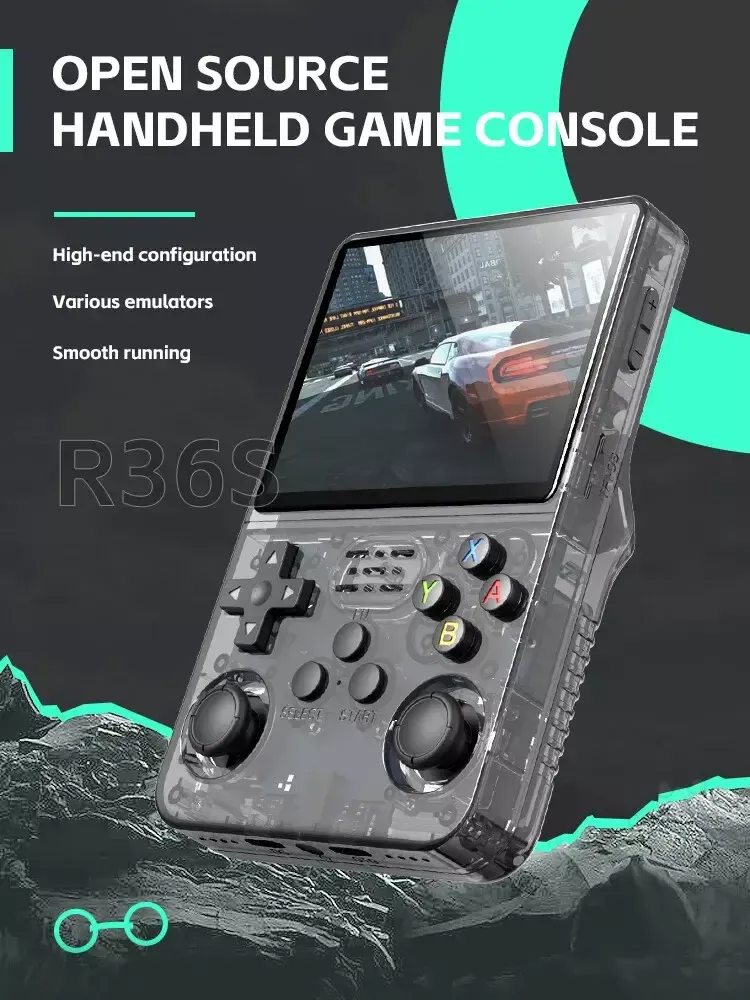Gaming Console Retro Handheld R36s - Includes 15,000+ Games - Purple - Image 3