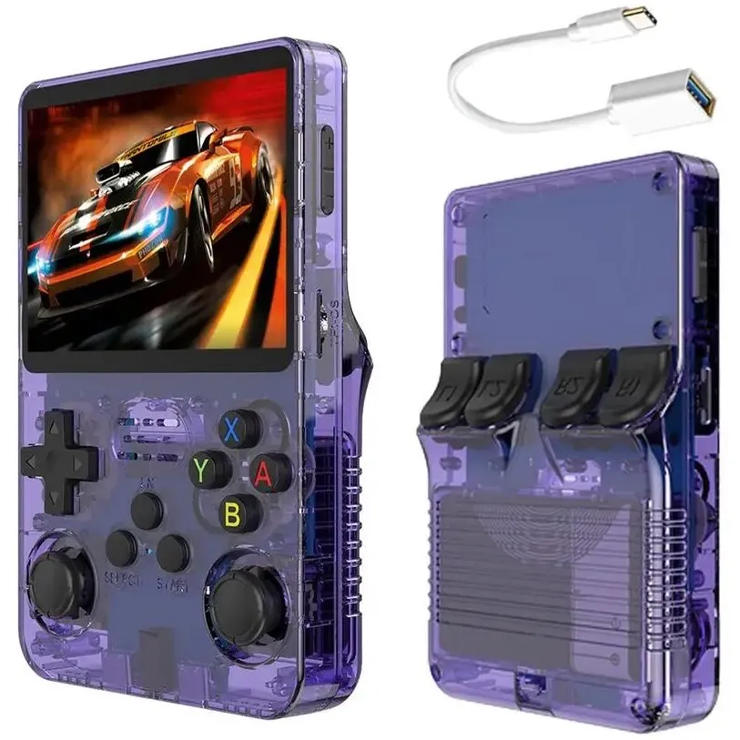 Gaming Console Retro Handheld R36s - Includes 15,000+ Games - Purple - Image 2