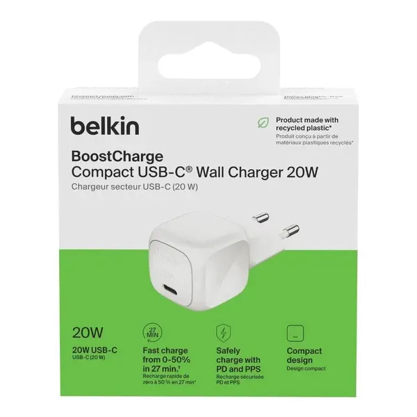 Al Sheikh Stores Adapter PD belkin BoostCharge Compact 20W USB C bOX 1