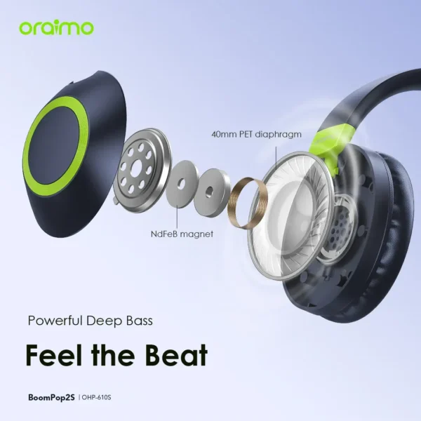 Al Sheikh Stores ORAIMO Wireless Headphones BoomPop 2S OHB 610S Black Powerful Deep Bass 600x600